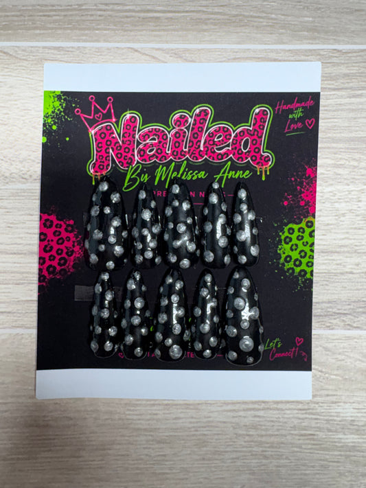 Midnight Star Dust Press-On Nails