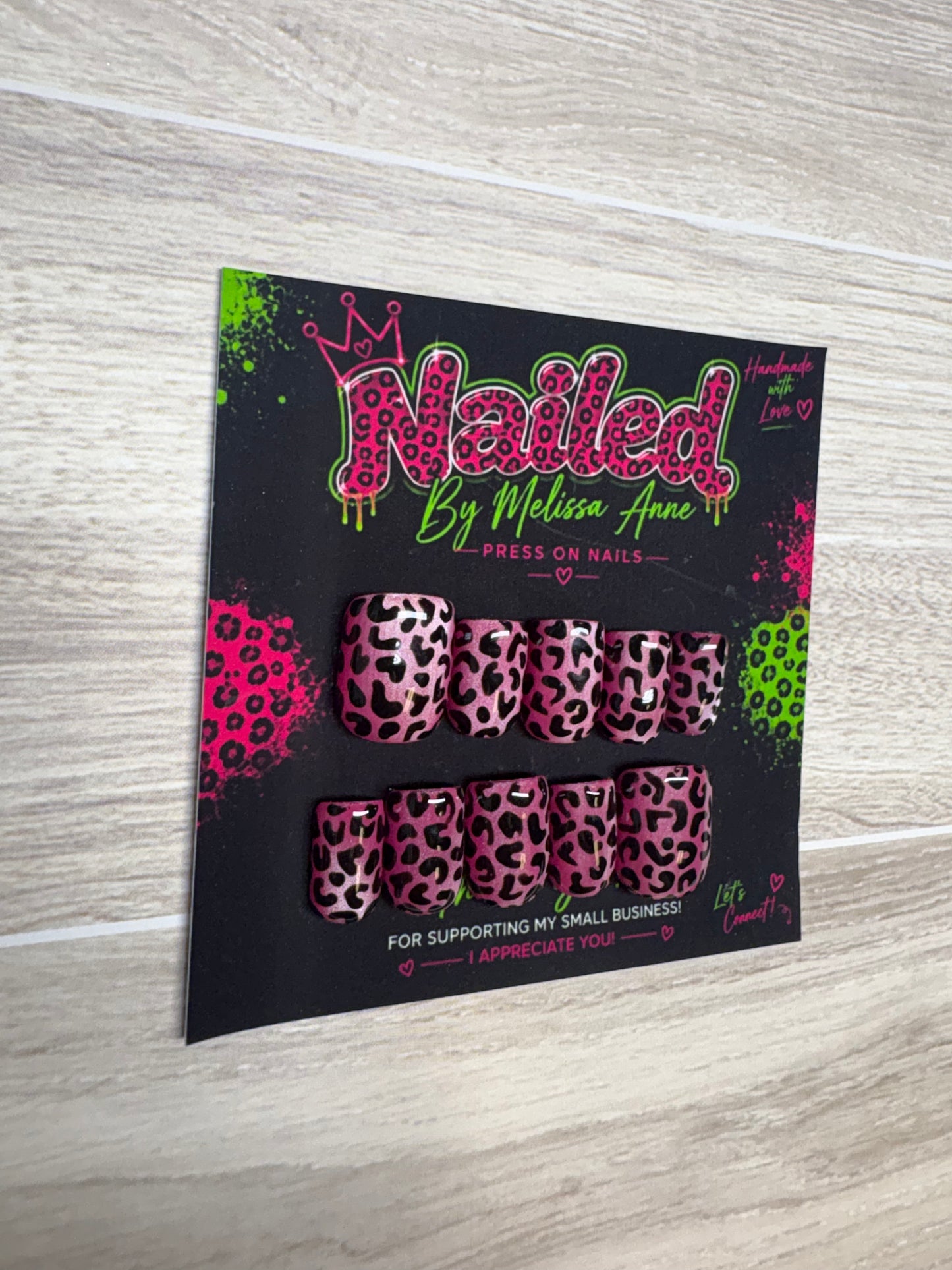 Pink Leopard Luxe Press-On Nails