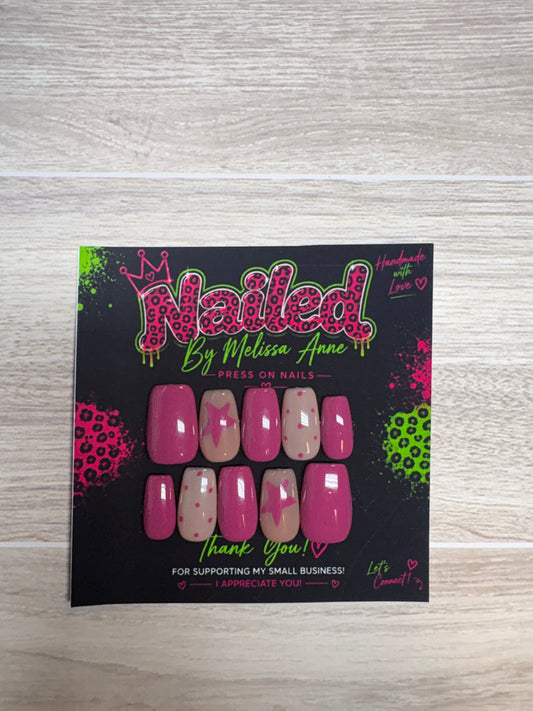 Pink Pop Star Press-On Nails