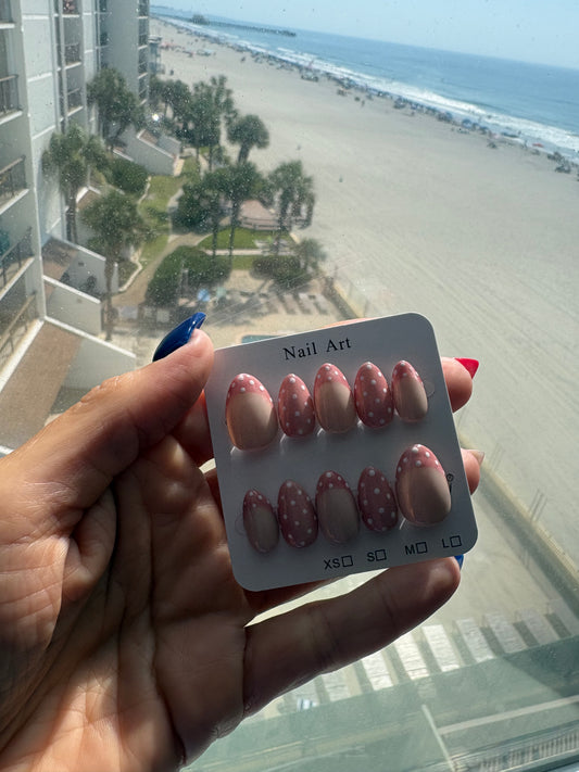 Pink Crome Press-On Nails