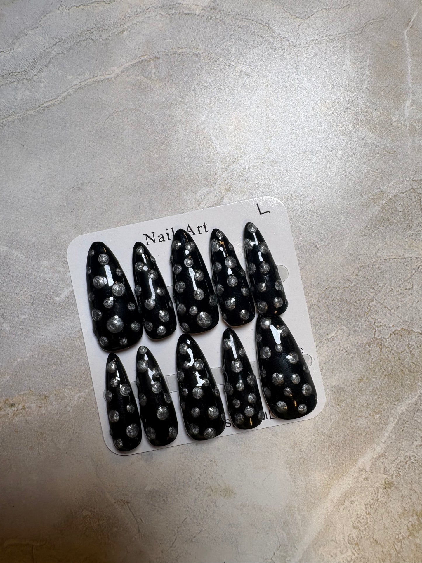 Midnight Star Dust Press-On Nails