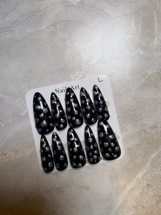 Midnight Star Dust Press-On Nails