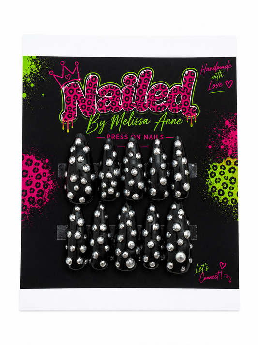 Midnight Star Dust Press-On Nails