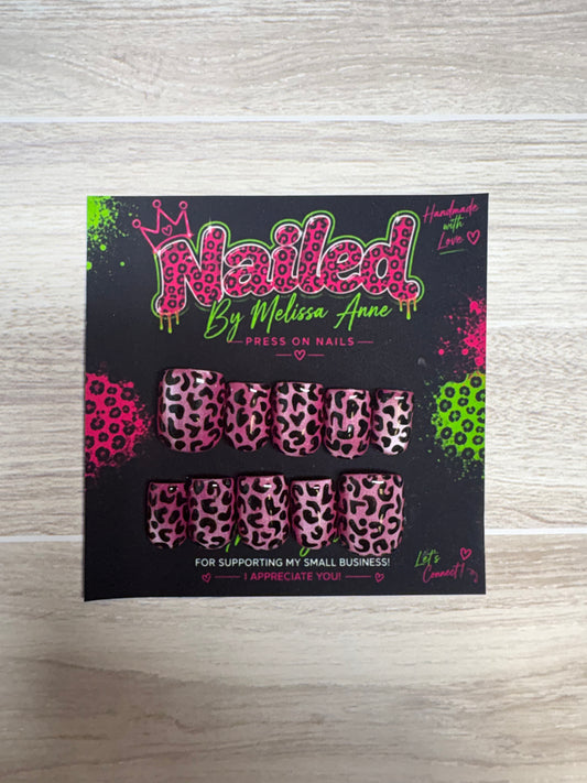 Pink Leopard Luxe Press-On Nails