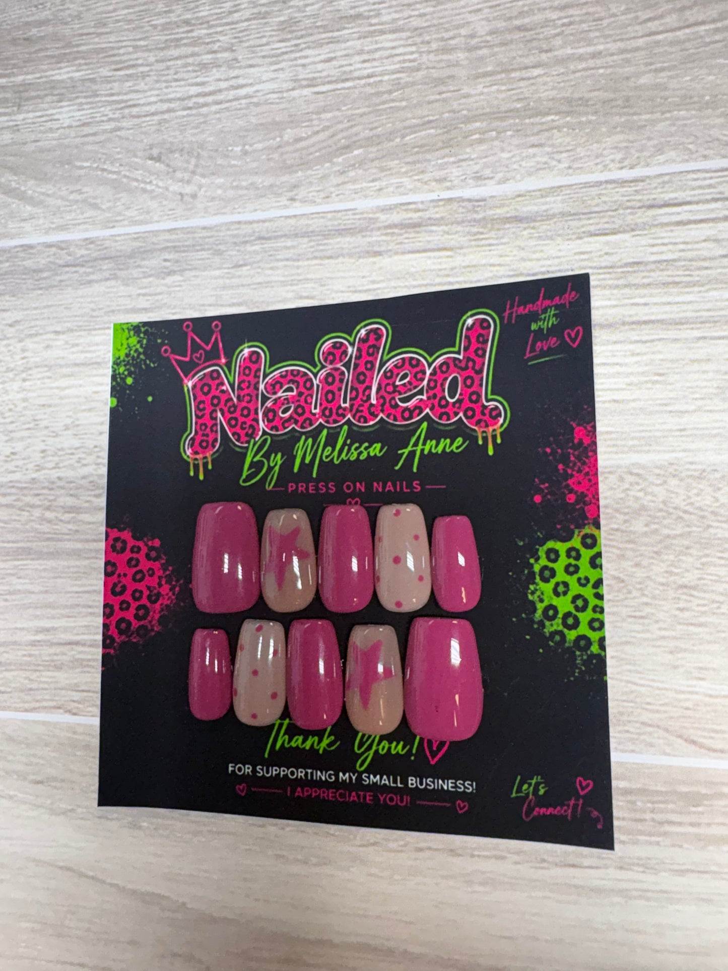 Pink Pop Star Press-On Nails