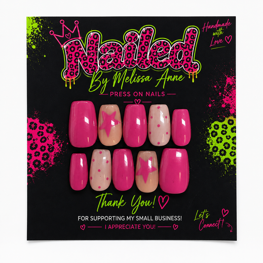 Pink Pop Star Press-On Nails
